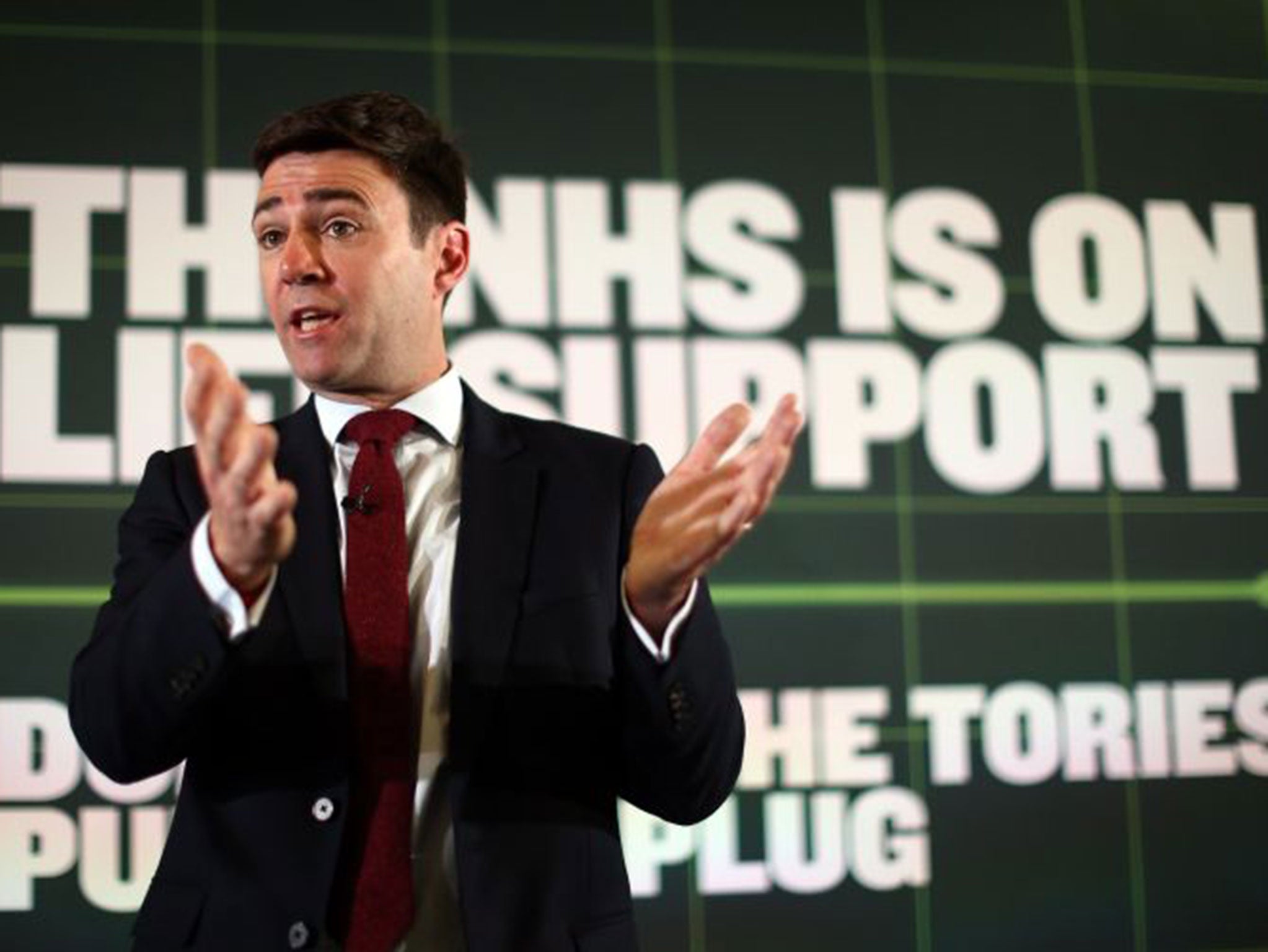 The shadow Health Secretary, Andy Burnham, has condemned the Conservatives for opening up the NHS to private-sector providers