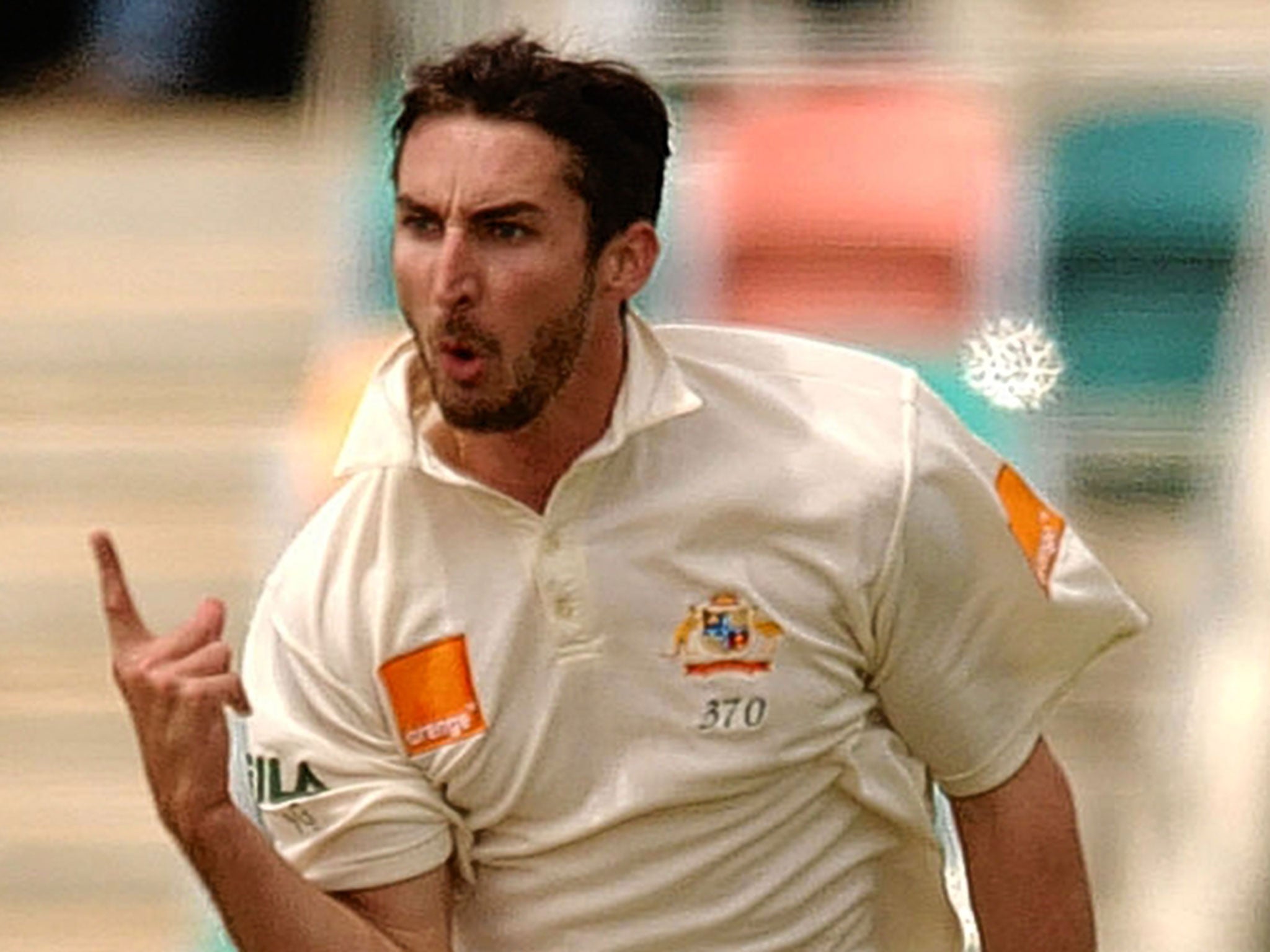 Jason Gillespie takes another wicket for Australia, this time against New Zealand in 2001