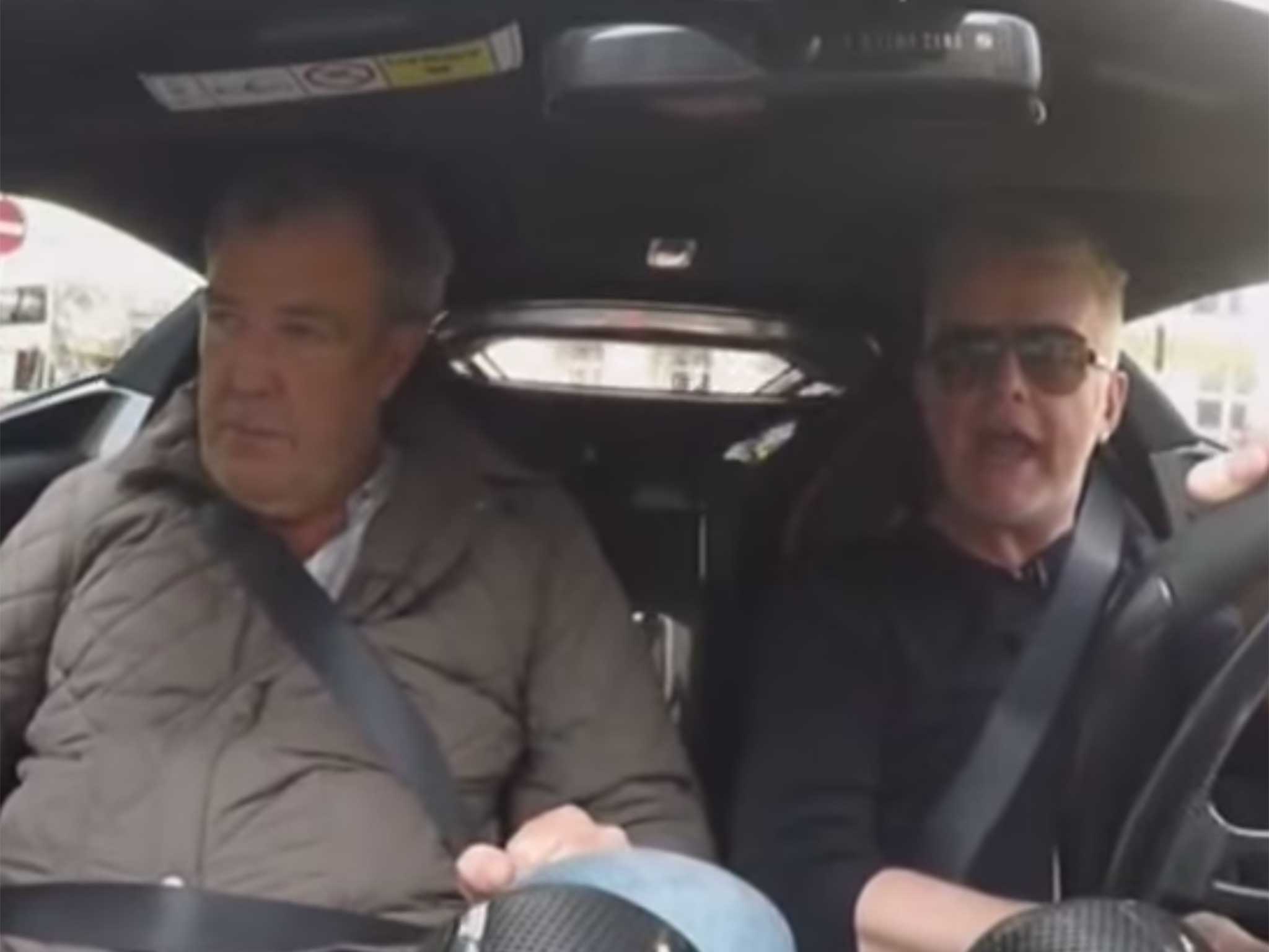 Jeremy Clarkson and Chris Evans in the car
