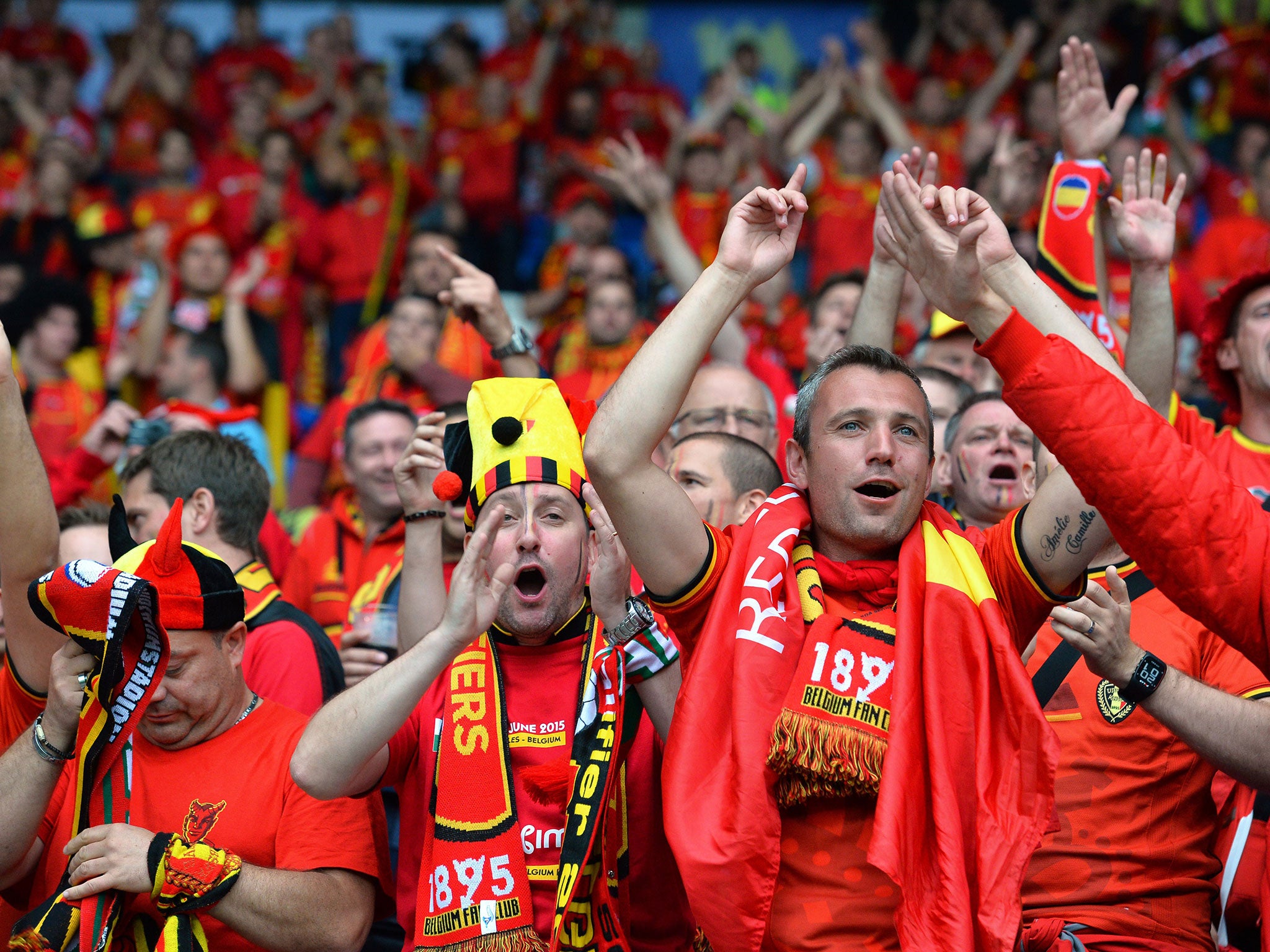 A group of Belgium fans ended up in Wales, South Yorkshire