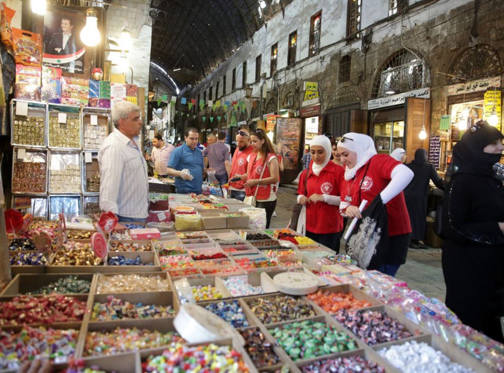 The markets of downtown Damascus