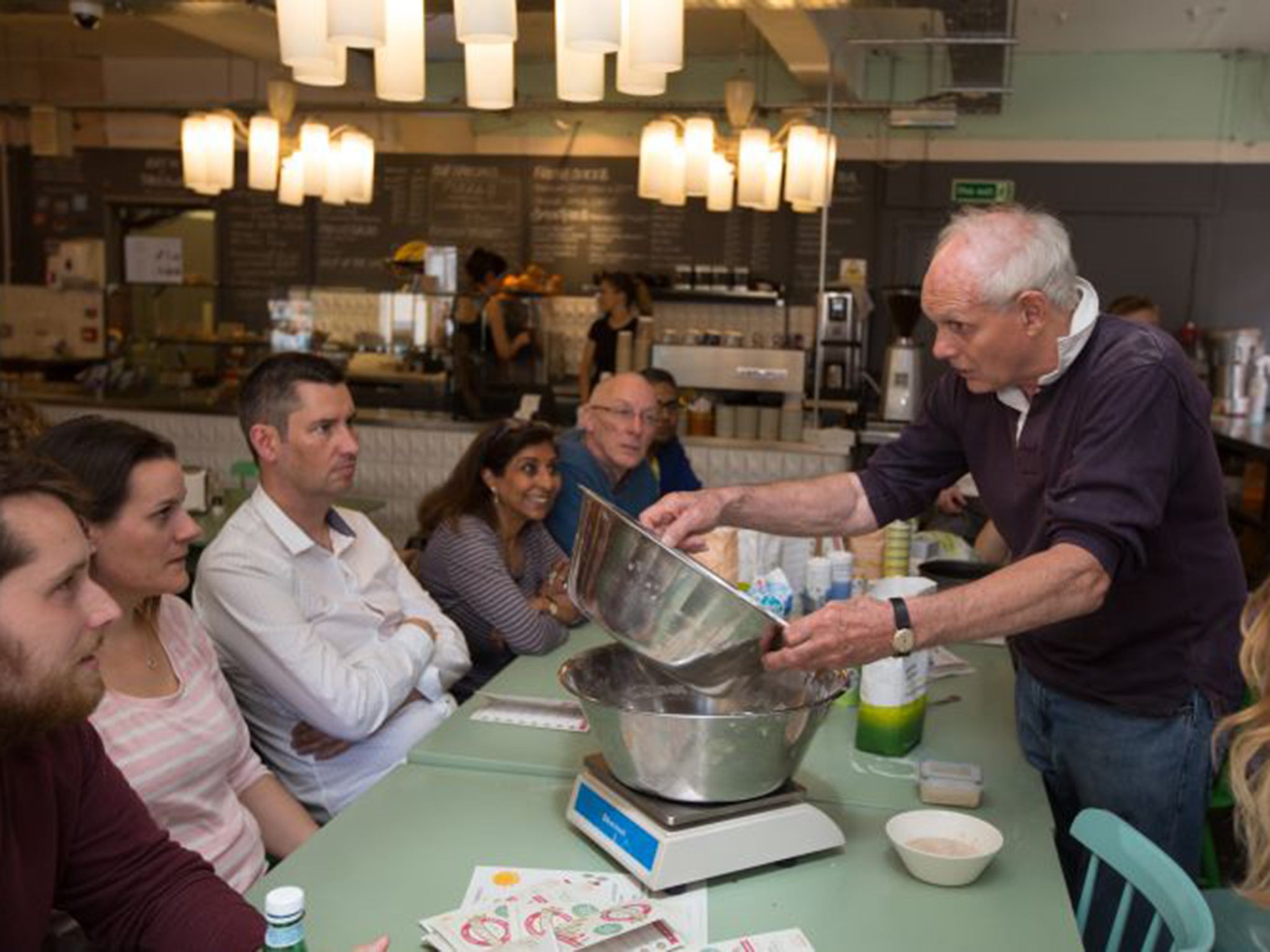 Clive Lillow kneads his dough at the Royal Voluntary Service’s Grandfest
