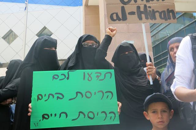 Protests in the Negev capital Be’er Sheva. Most of Israel's Bedouin, around 200,000, are in Israel’s southern Negev desert