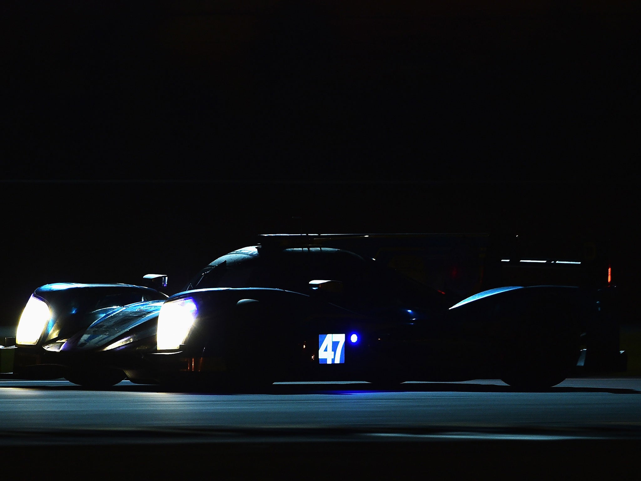 The KCMG drives through the night at Le Mans