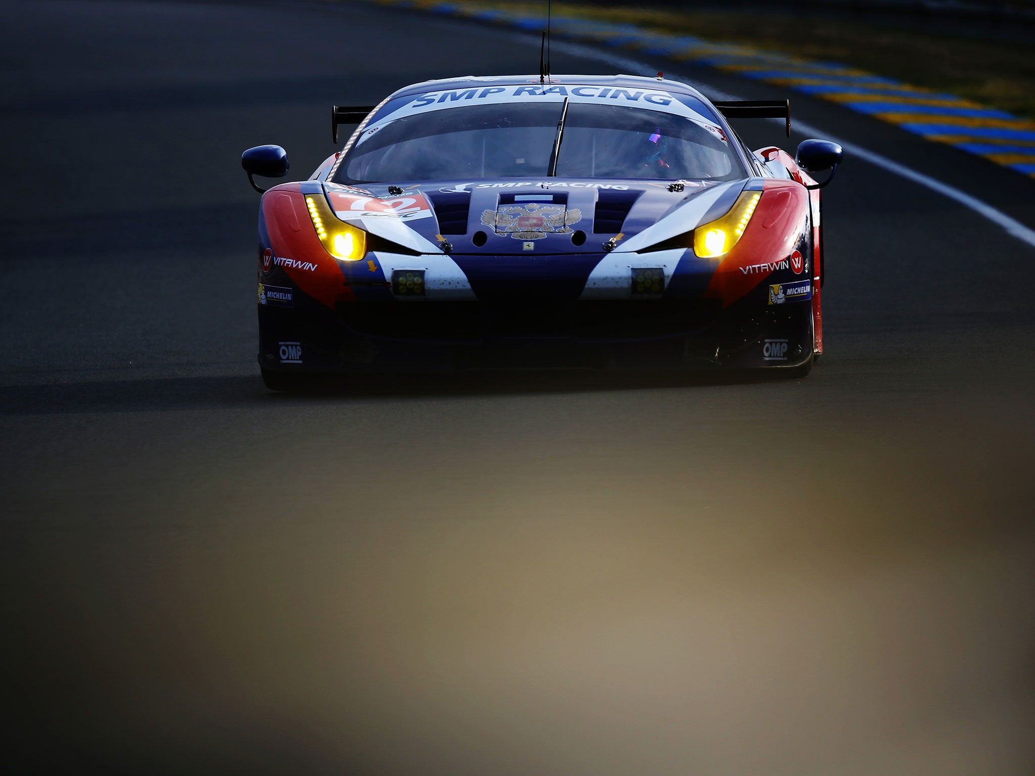 The SMP Ferrari on its way to GTE-Am class victory