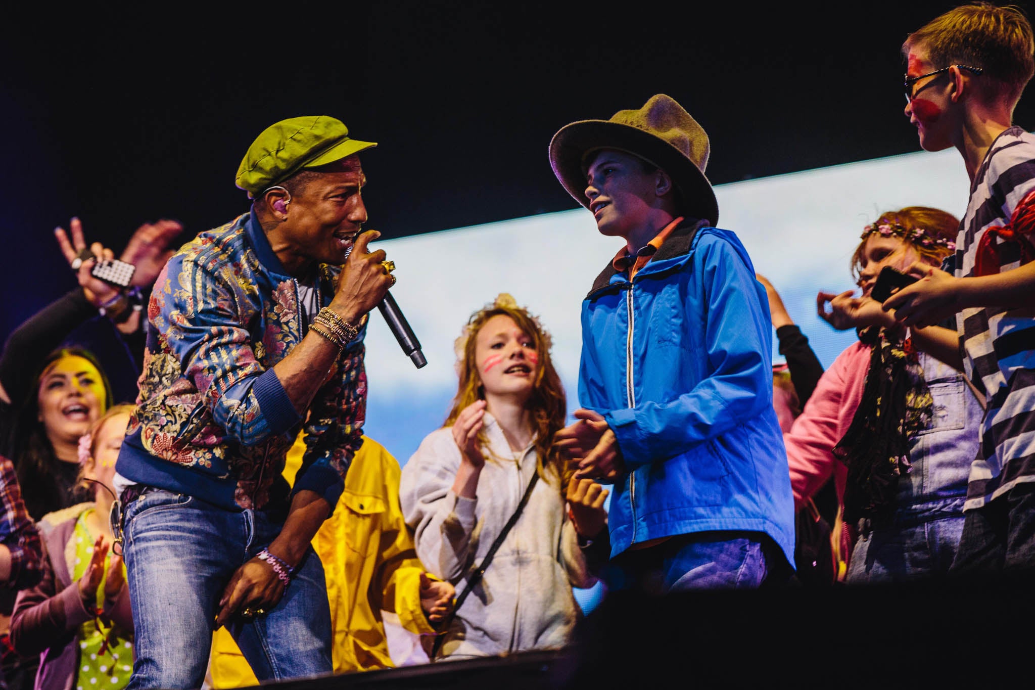 Pharrell on stage