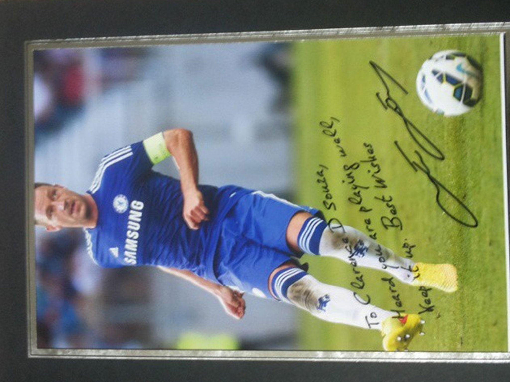 The John Terry autograph, which turned out to computerised