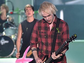 5 Seconds of Summer's Michael Clifford performing at the Nickelodeon's 28th Annual Kids' Choice Awards 2015 in California