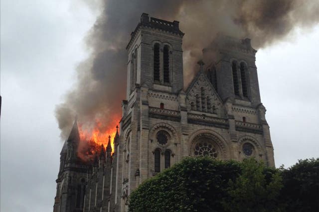 The fire at Basilique Saint Donatien is believed to have been started by two welders carrying out work