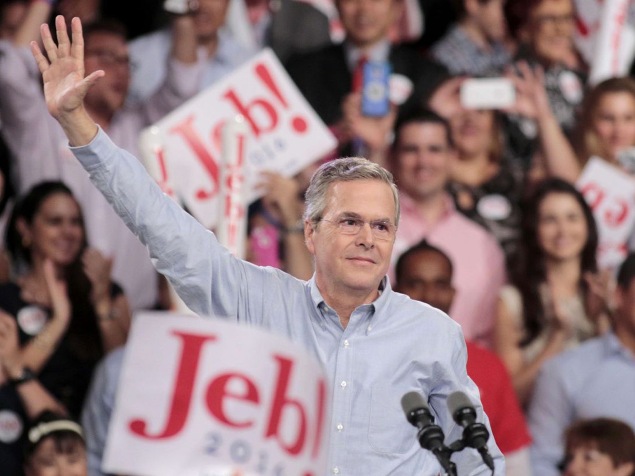 Former Florida Governor Jeb Bush formally announced his campaign for the 2016 Republican presidential nomination during a kickoff rally at Dade College in Miami