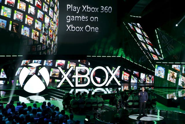 Phil Spencer, head of Xbox, announces backwards compatibility to play  Xbox 360 games on the Xbox One during game publisher Microsoft's Xbox media briefing before the opening day of the Electronic Entertainment Expo, or E3, in Los Angeles, California, United States, June 15, 2015