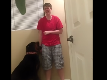 Danielle Jacobs' video of her dog comforting her during an Asperger's "meltdown" has gone viral