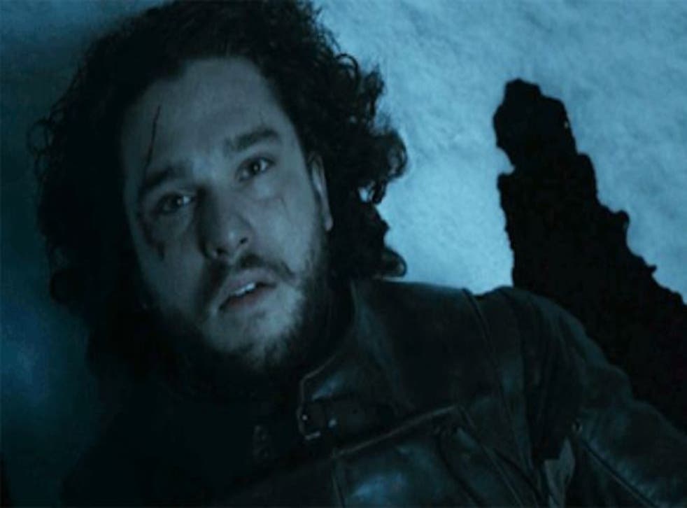 Jon Snow looking very much dead