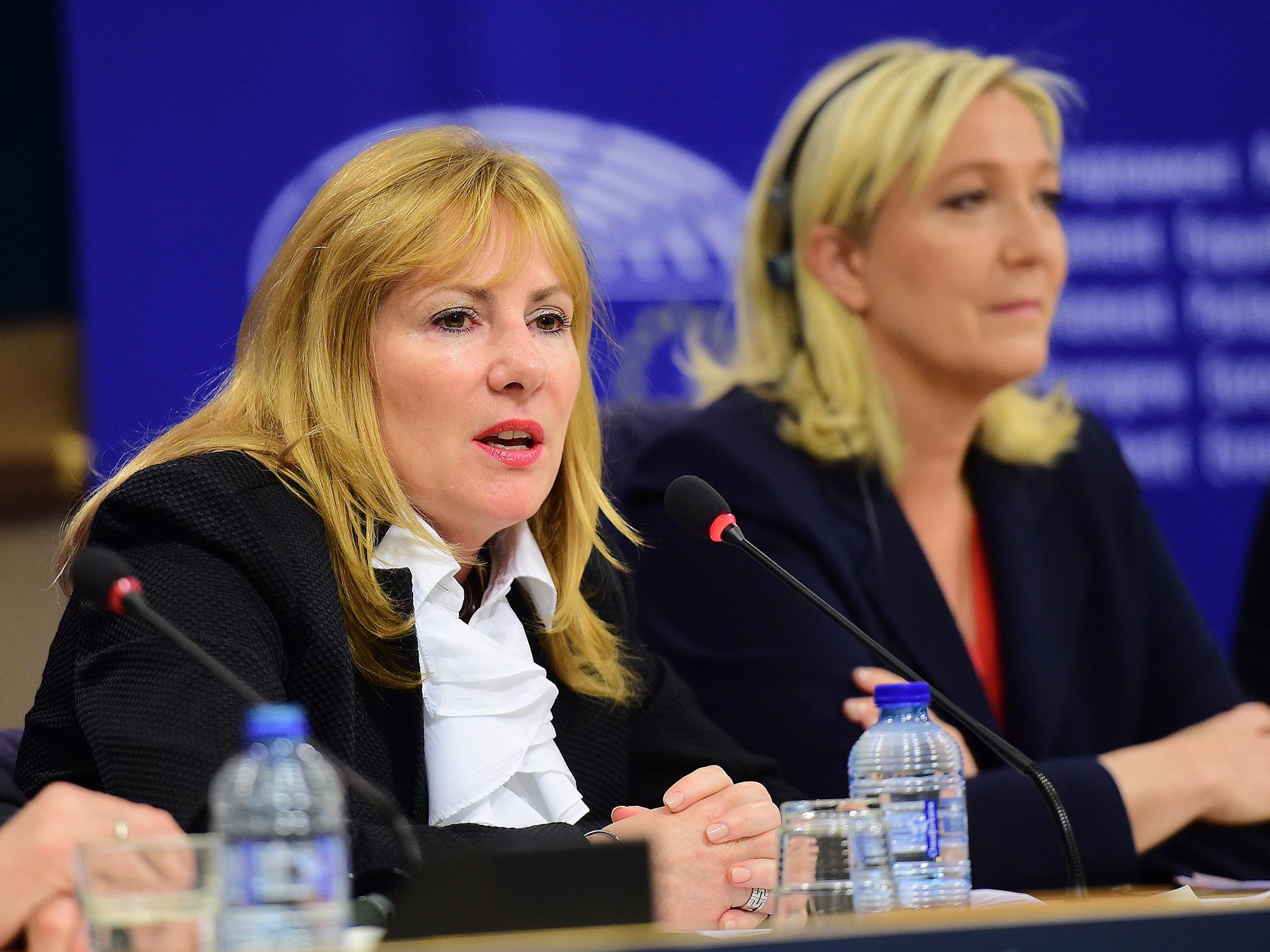 Janice Atkinson appears alongside Marine Le Pen