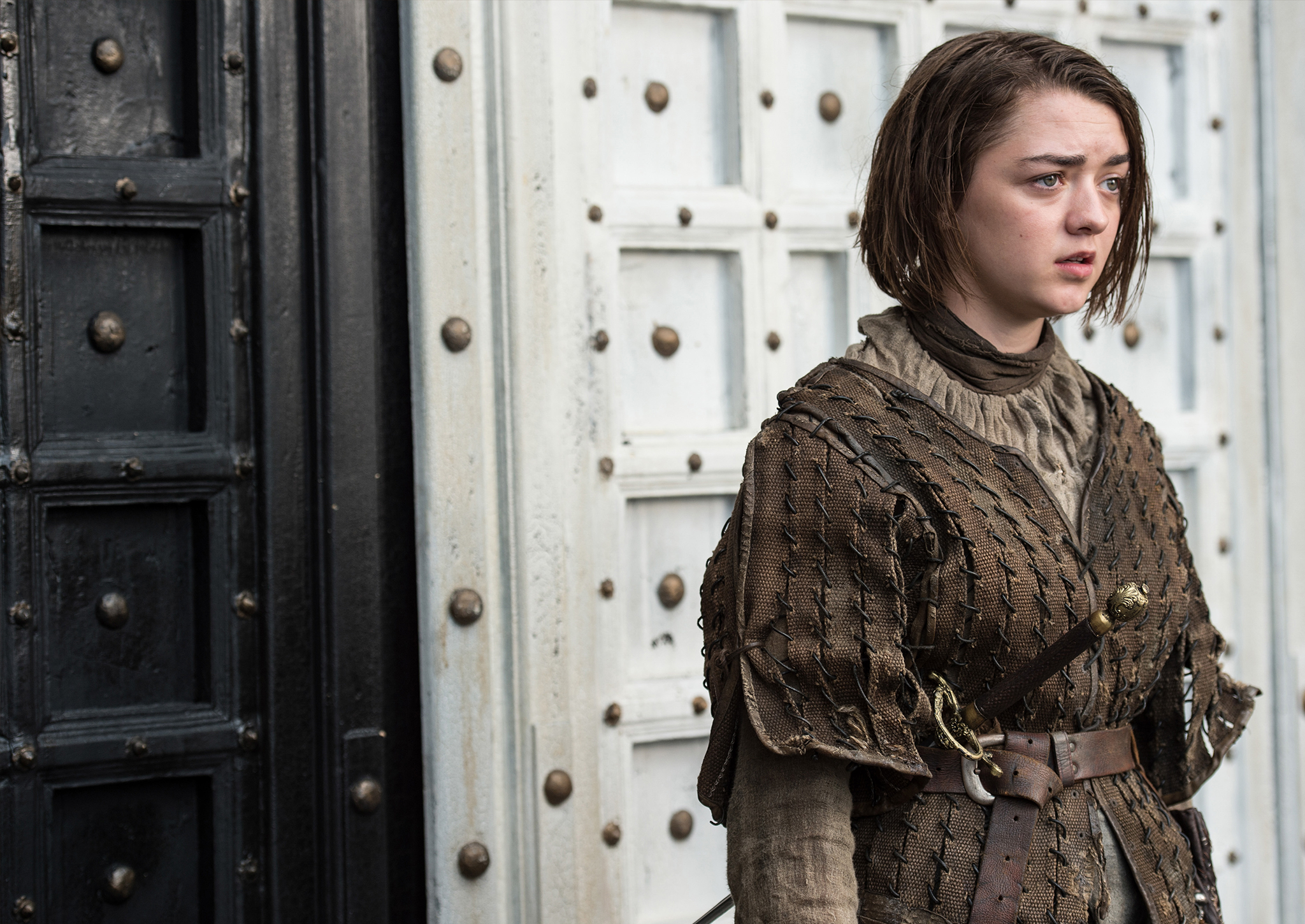 Maisie Williams as Arya Stark in Game of Thrones