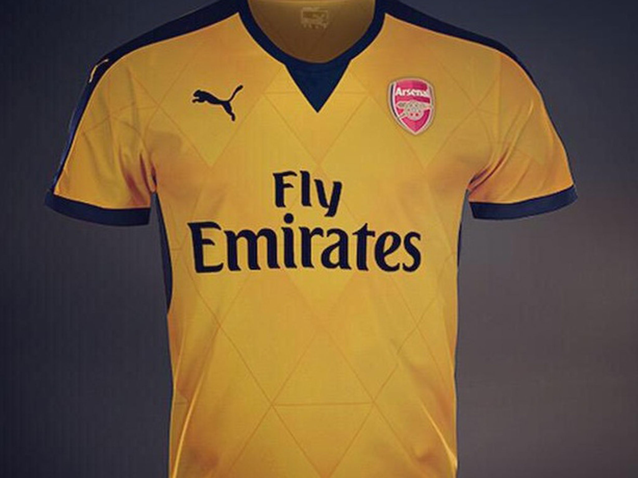 A leaked image of Arsenal's away shirt