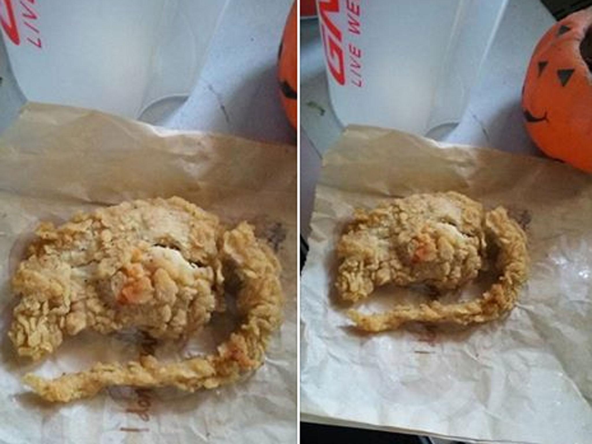 A man claims to have found a fried rat in his KFC meal