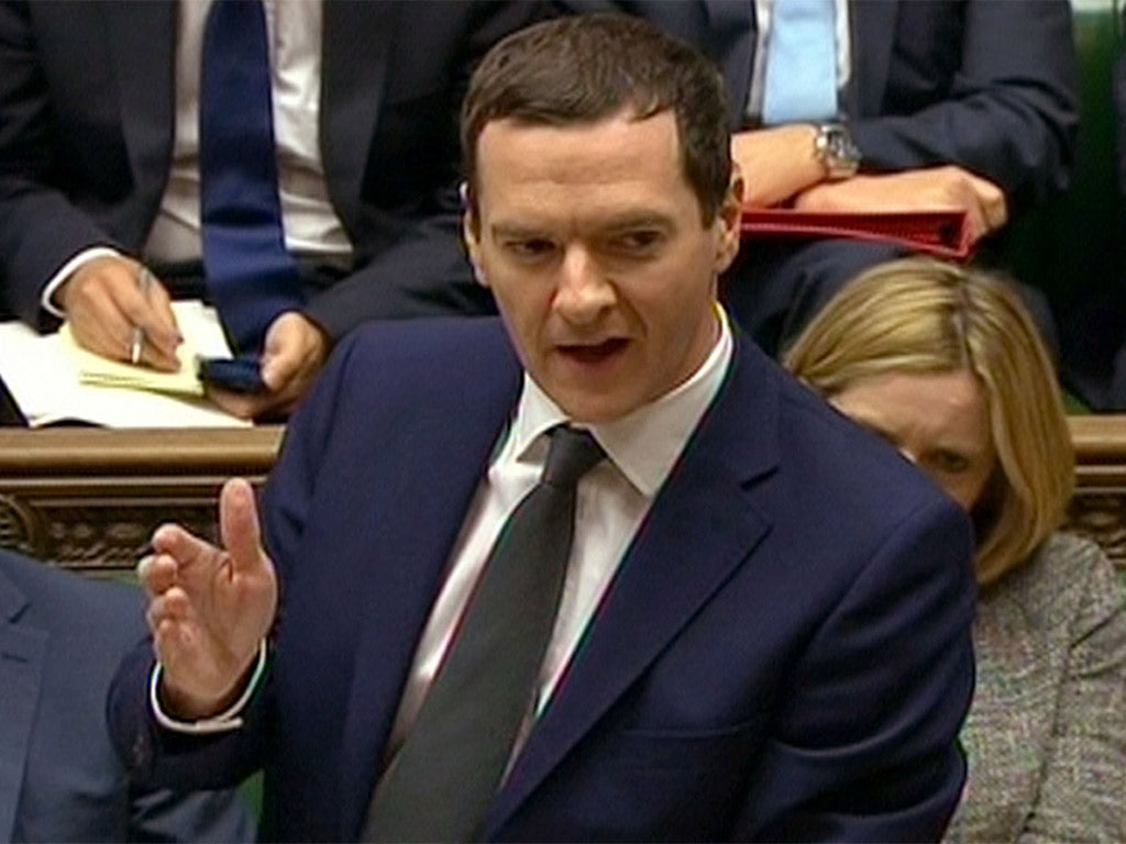Chancellor George Osborne during Prime Minister's Questions