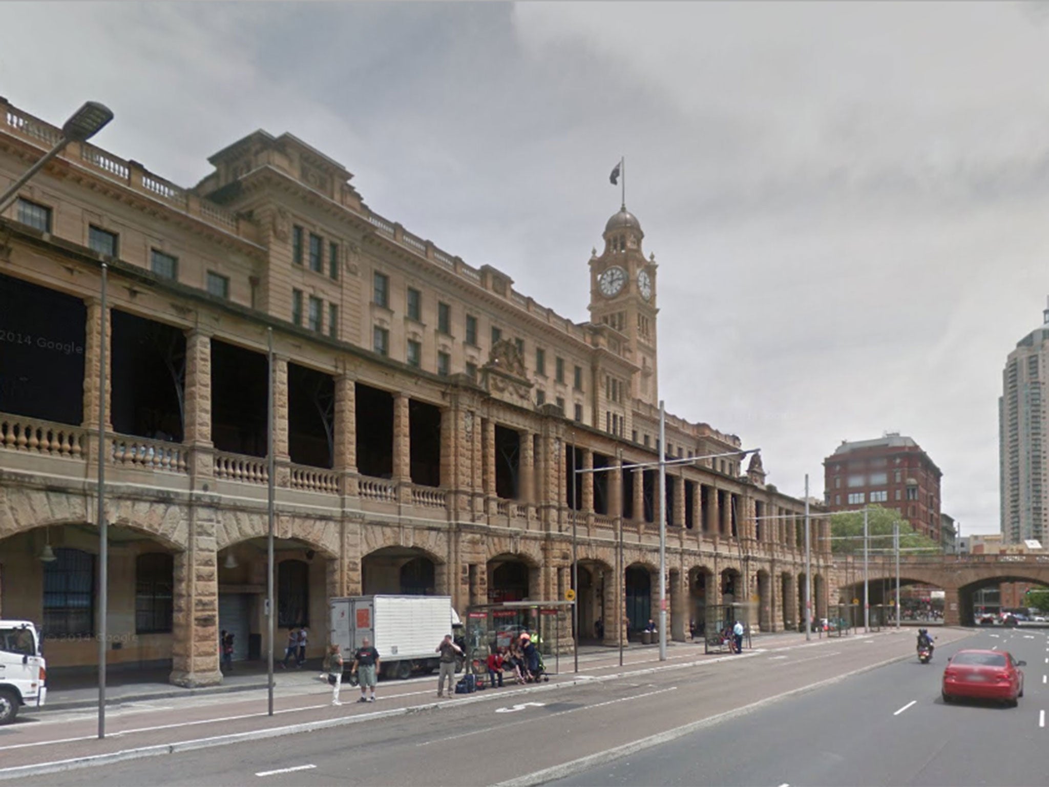 A view of Sydney's Central railway station from Eddy Avenue, where the alleged assault took place