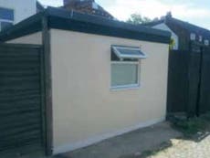 Garage-like studio on sale in Walthamstow area of north-east London for £70,000