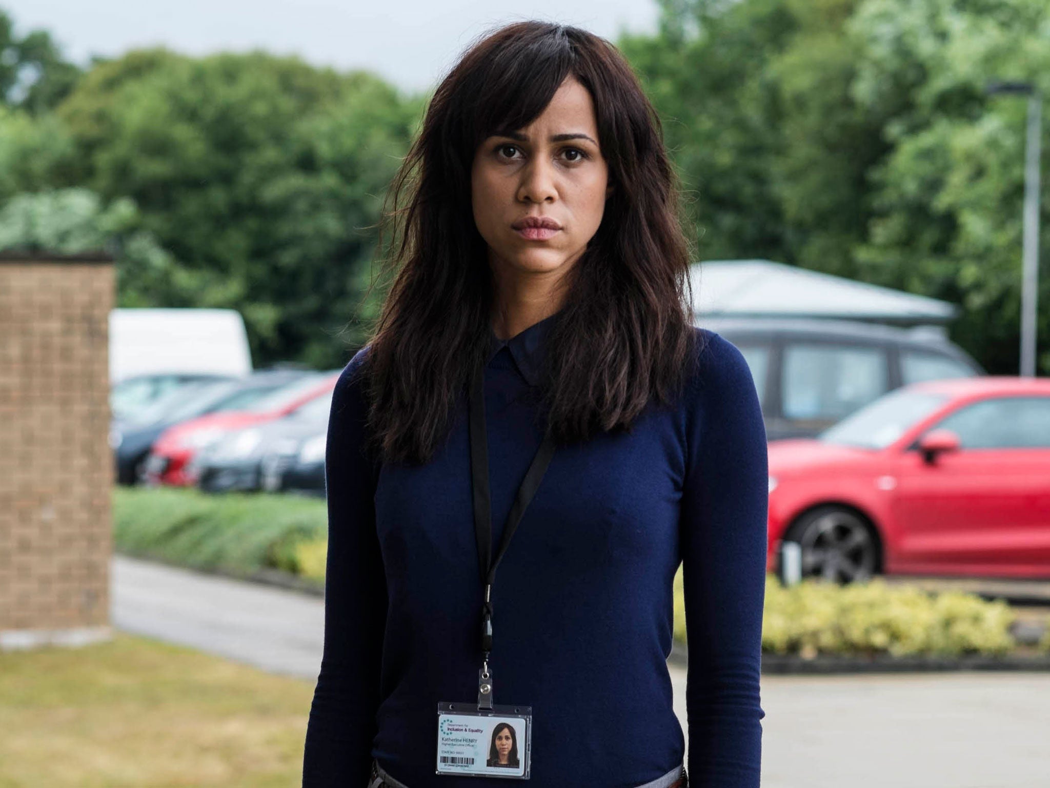 Zawe Ashton as Katherine in Channel 4's new comedy drama 'Not Safe for Work'