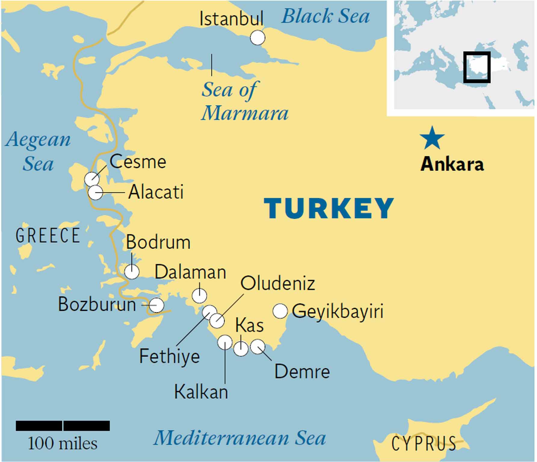Турция море какое