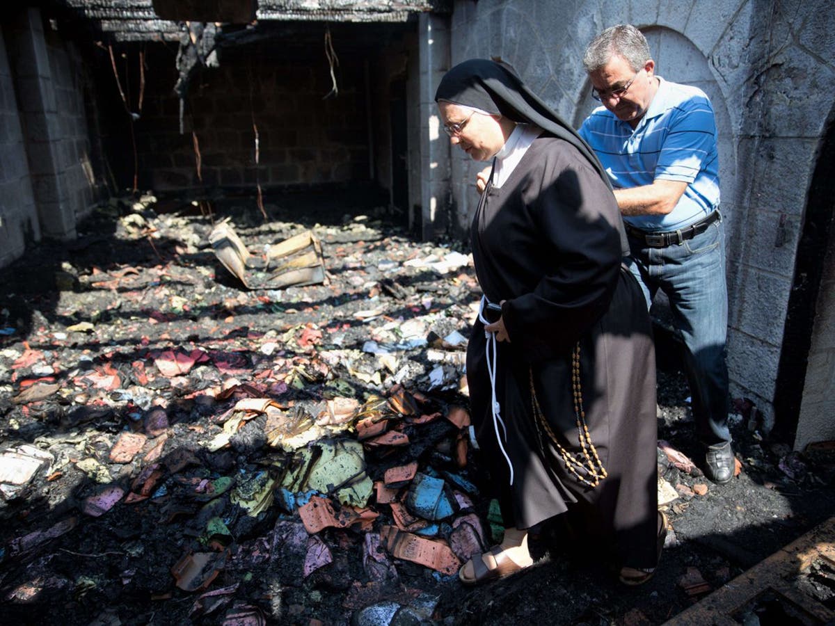 Jewish Extremists Suspected Of Torching Sea Of Galilee Loaves And Fishes Church In Tabgha The Independent The Independent