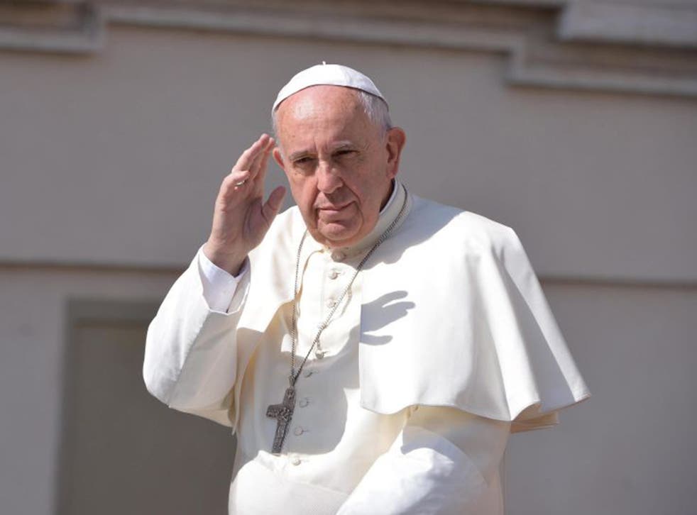 Pope Francis, pictured in St Peter’s Square on Wednesday, called for a global response