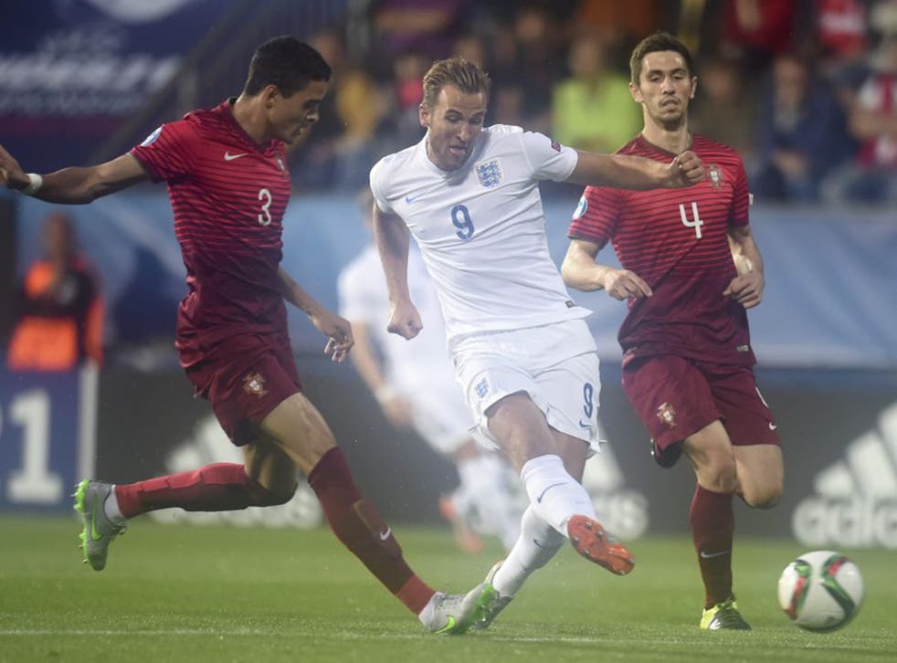 Harry Kane tries to create something to lift England against Portugal but he was largely a peripheral figure