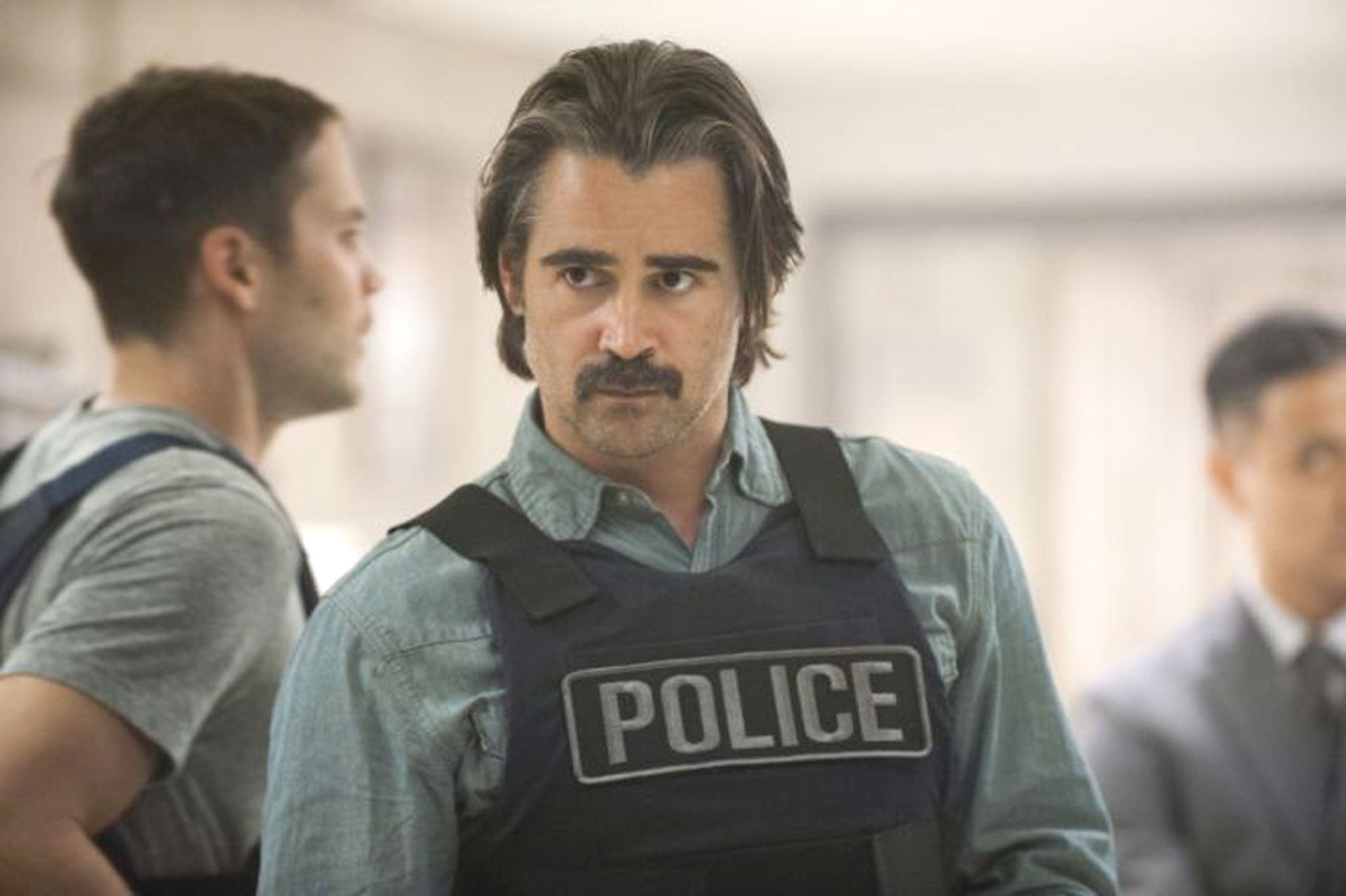 Colin Farrell plays hard-drinking cop Ray Velcoro