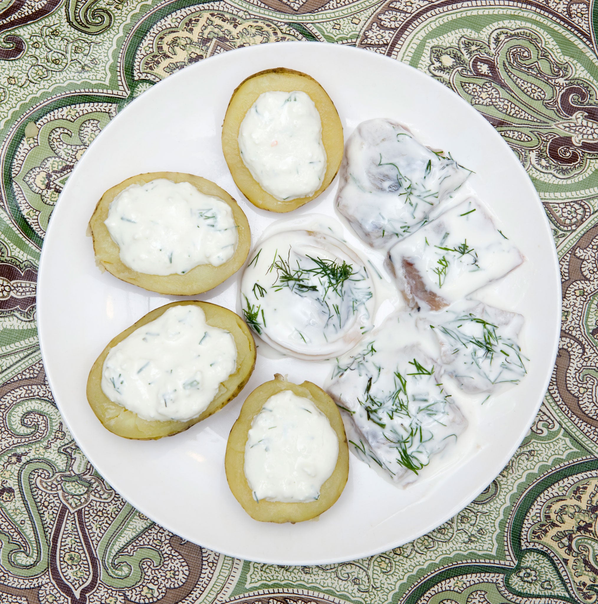 Inara Runtule's herring with potatoes and cottage cheese