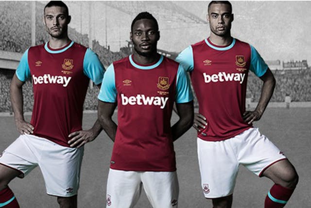West Ham's new shirt for their final season at Upton Park