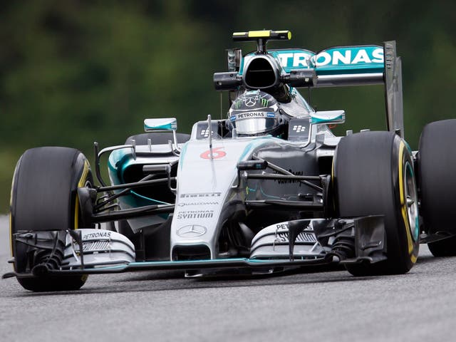 Nico Rosberg finished fastest in first practice for the Austrian Grand Prix