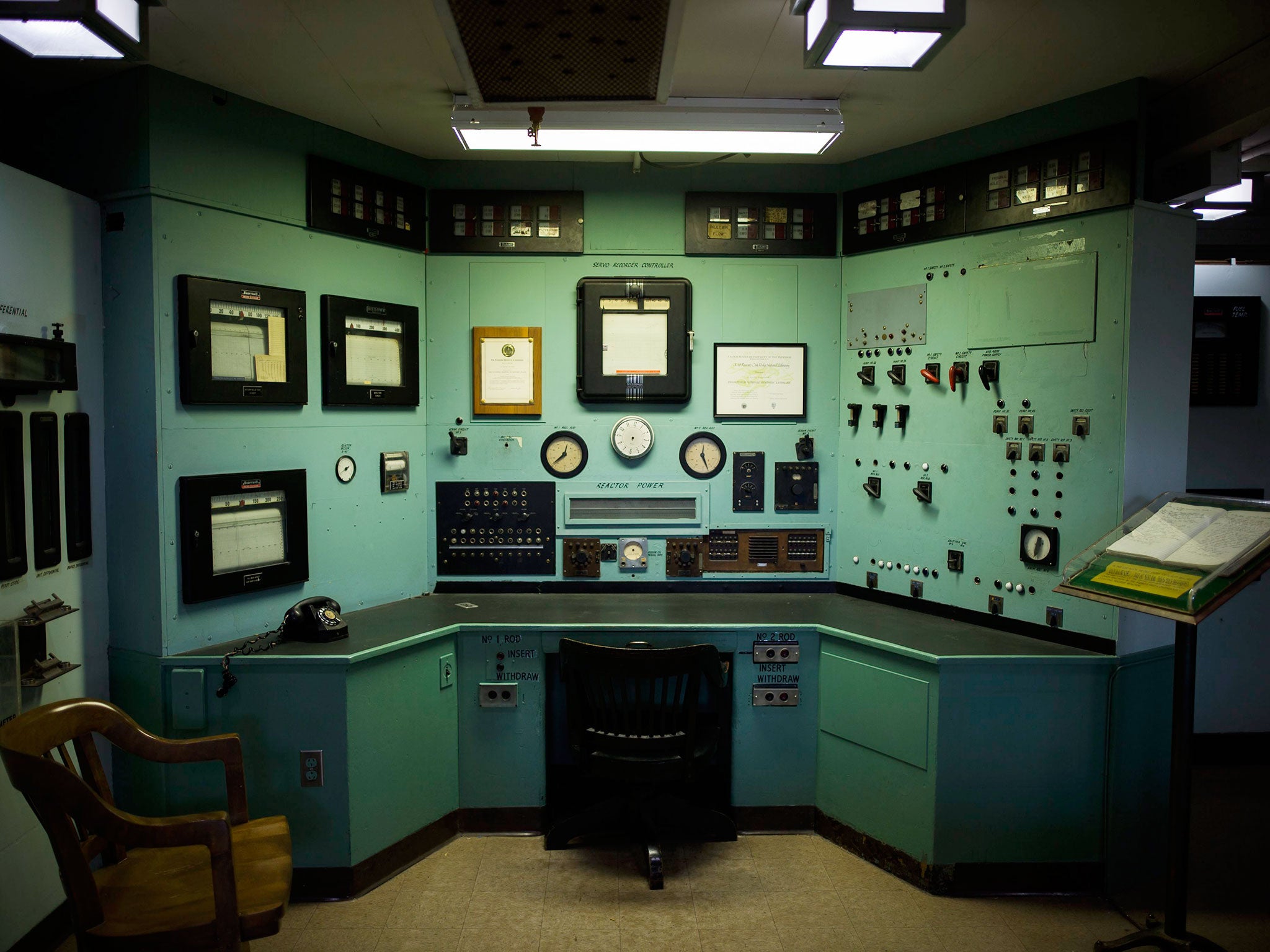 The control room of the X-10 graphite reactor, the world's second reactor after Enrico Fermi's so-called Chicago Pile, is seen at Oak Ridge National Laboratory in Oak Ridge, Tennessee