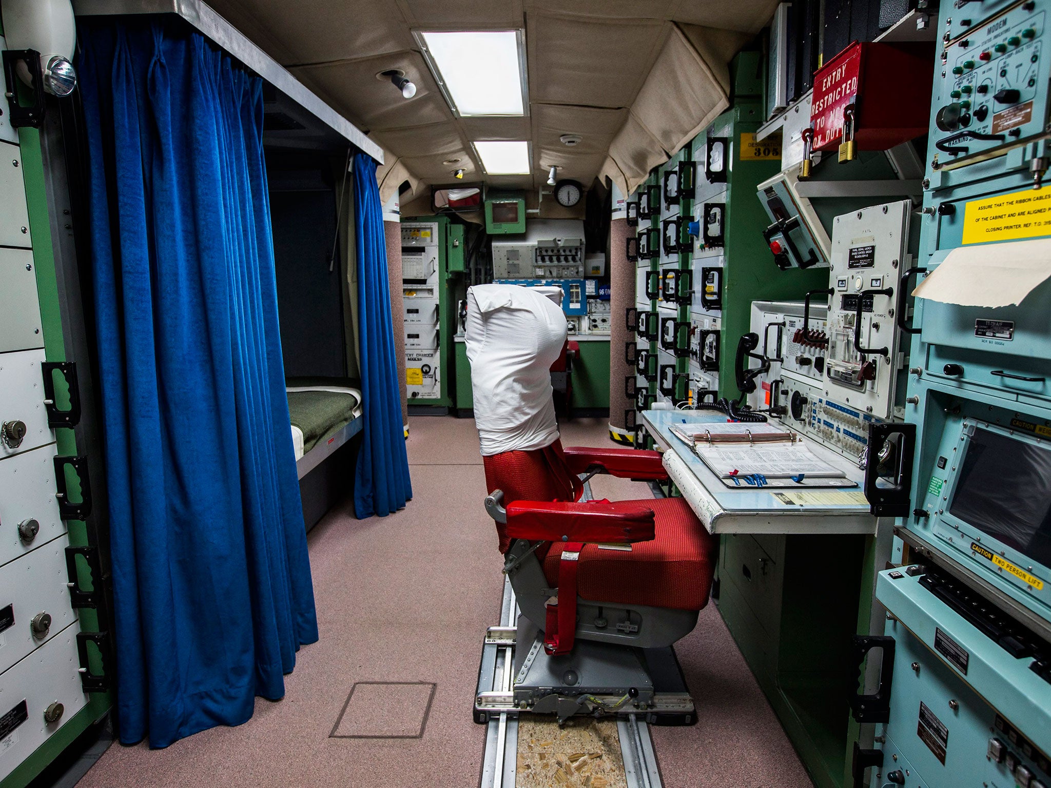 The assistant launch control officer's station is seen at the Delta 01-Launch Control Facility, the former control center of a Minuteman missile, just outside Wall, South Dakota
