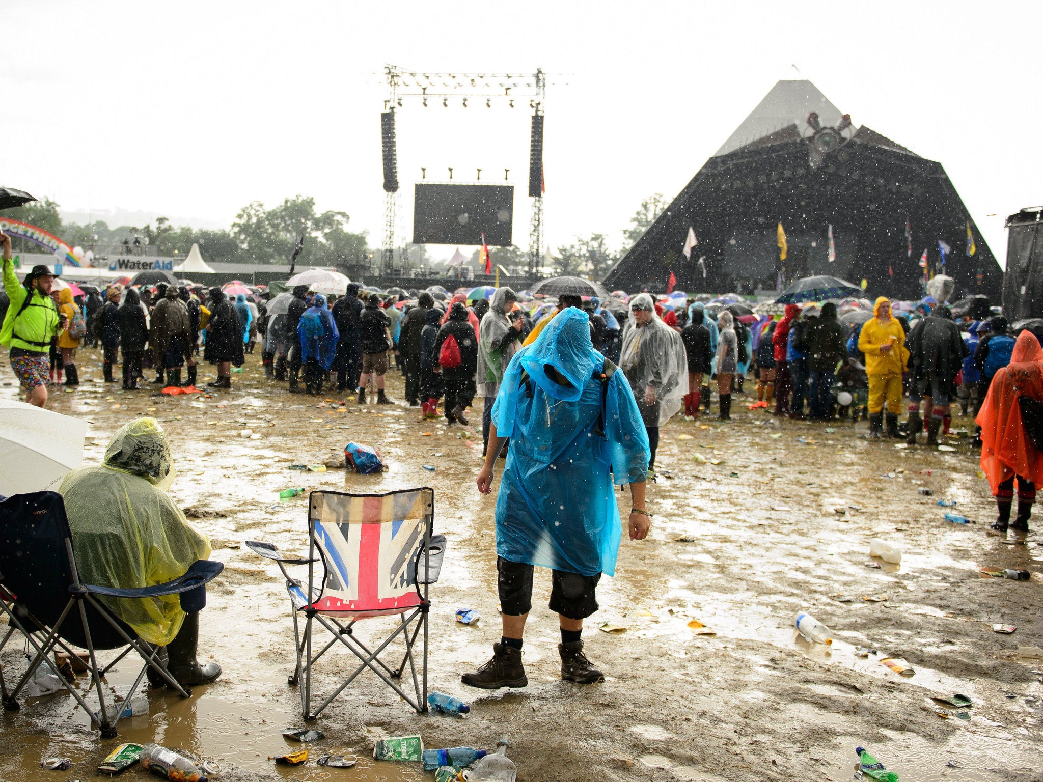 Hopefully there won't be a repeat of 2014's rain at this year's Glastonbury Festival