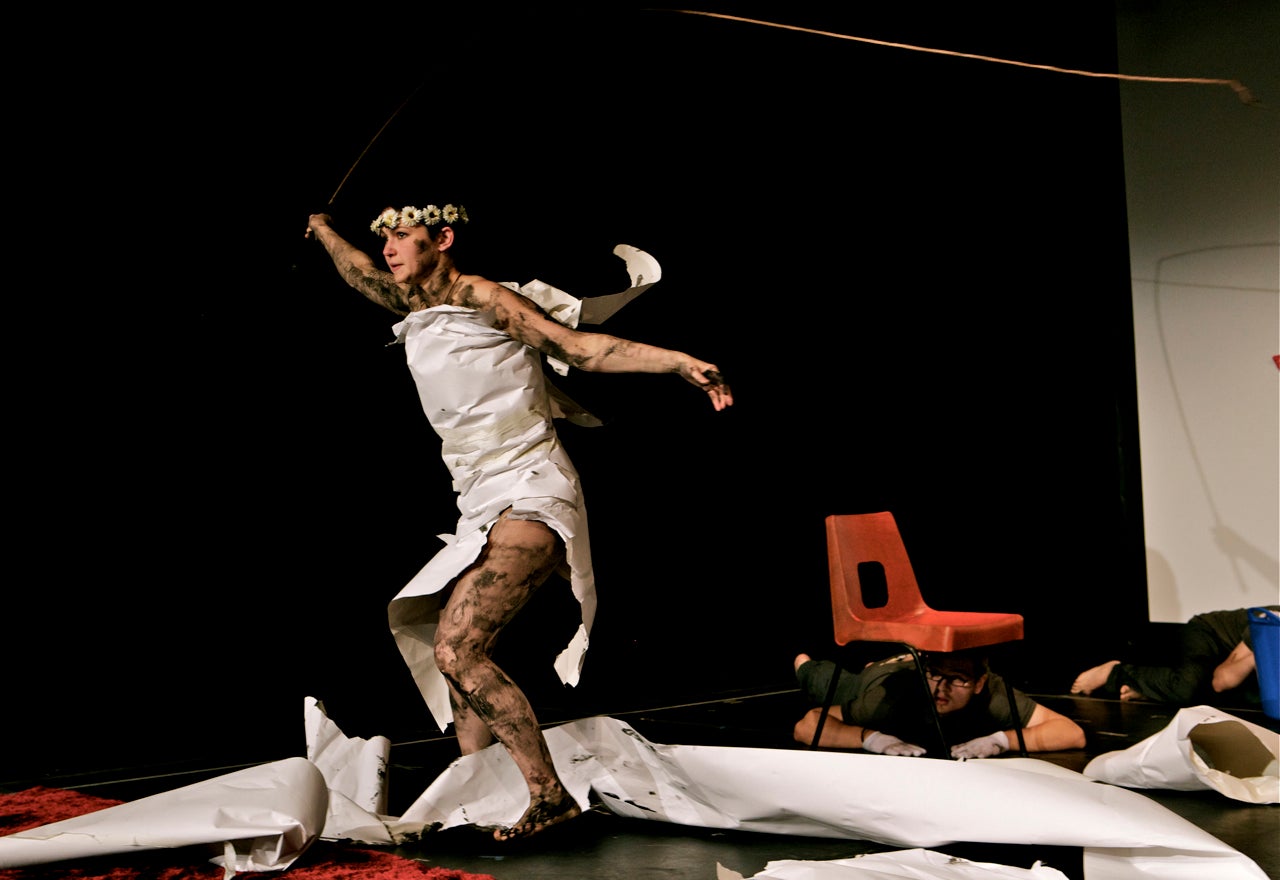 Actors from the Belarus Free Theatre perform in an underground venue in Minsk in 2011