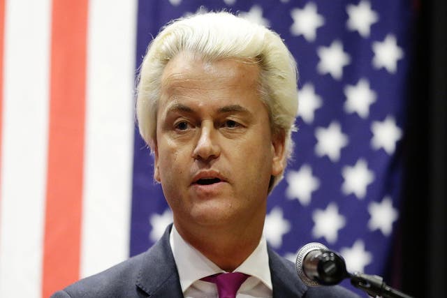 Mr Wilders calls for the Netherlands to close its borders to 'all asylum-seekers from Islamic countries'