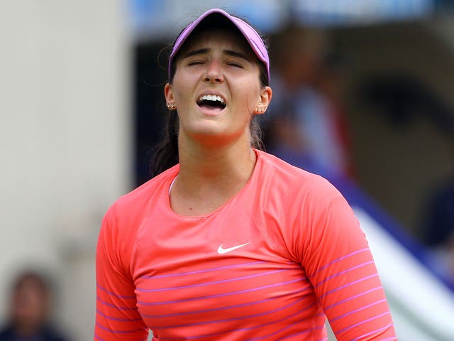 Laura Robson suffered defeat to Daria Gavrilova at Eastbourne
