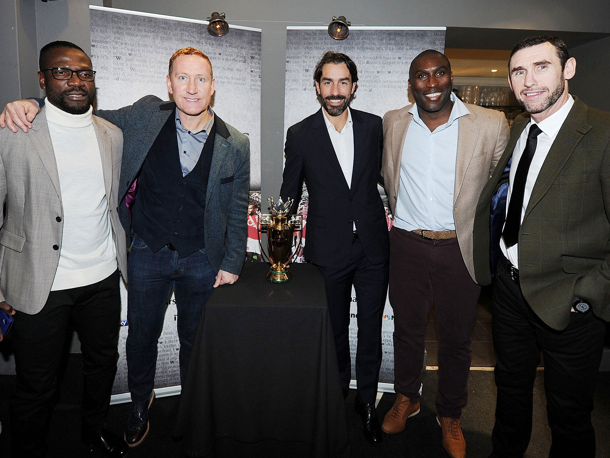 Lauren (far-left) with other members of the 2003-04 'Invincible' Arsenal side