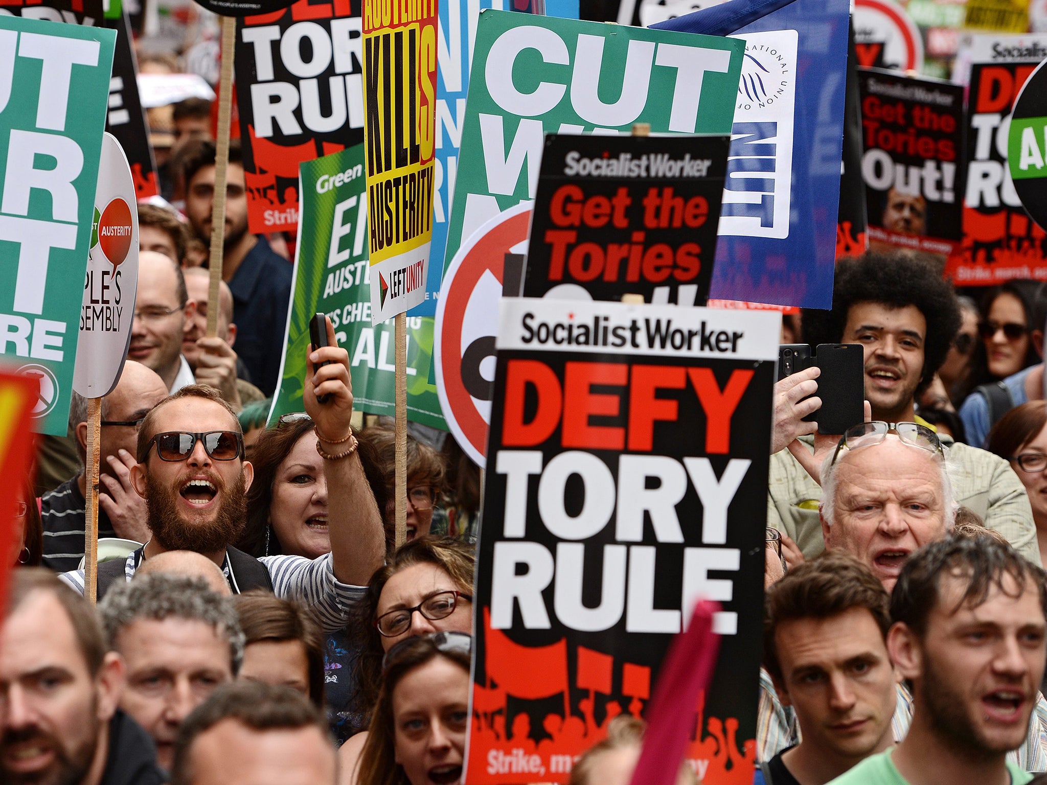 A reported 250,000 protesters marched in London