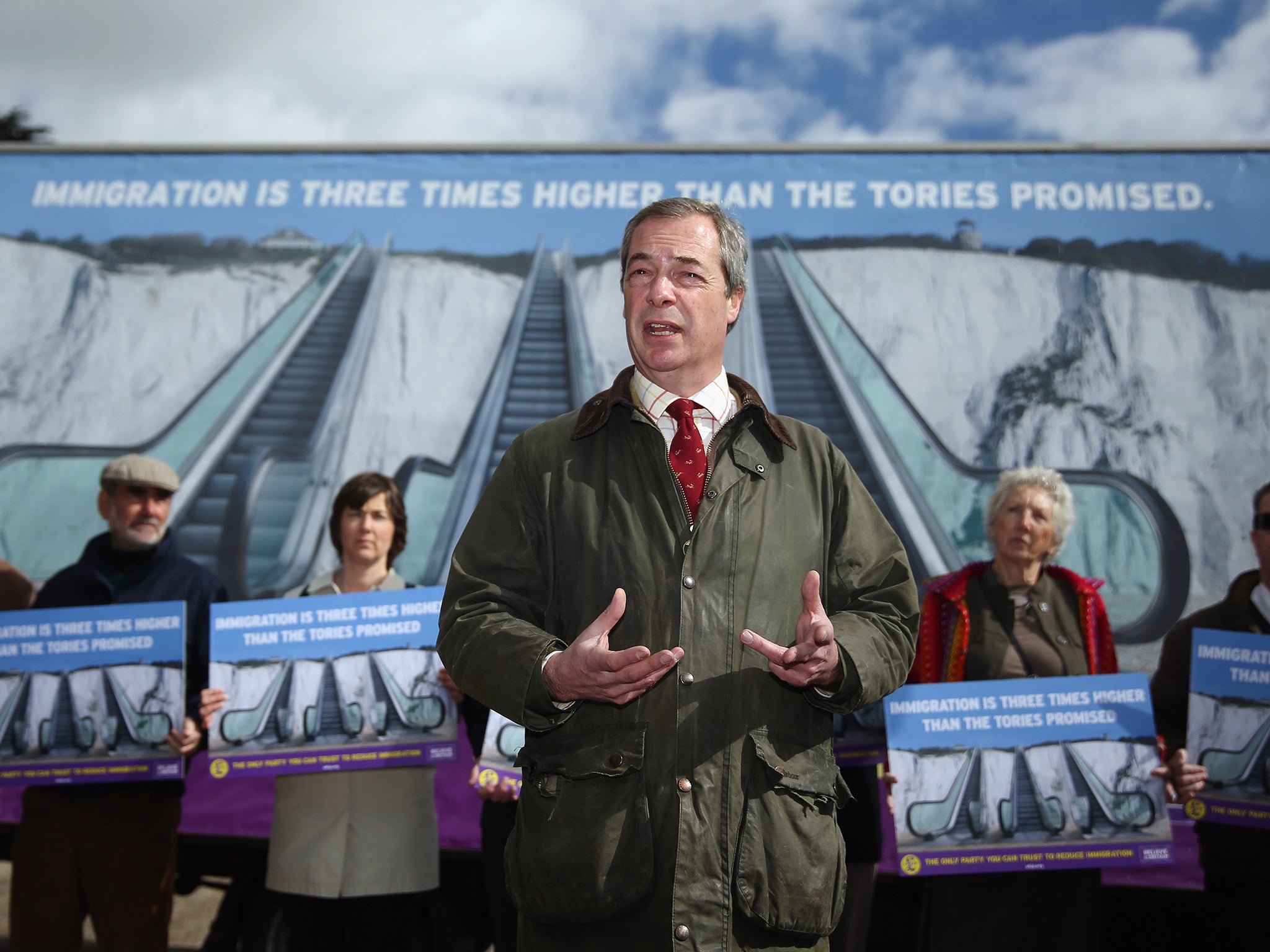 Nigel Farage during the election campaign