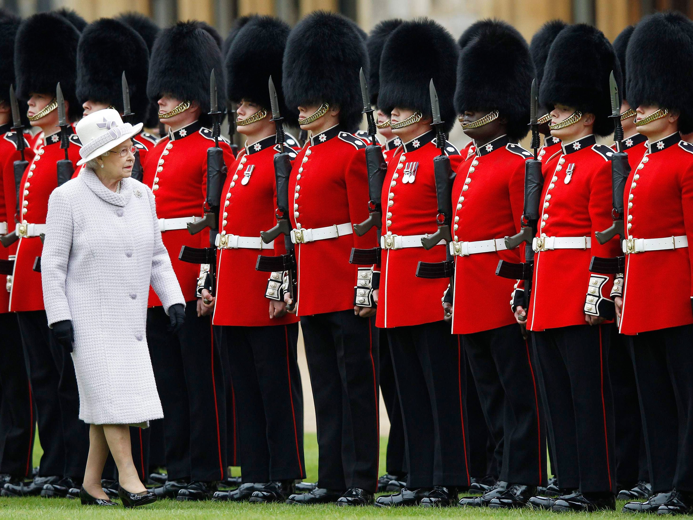 The Trooping of the Colour is an annual celebration marking the Queen's birthday