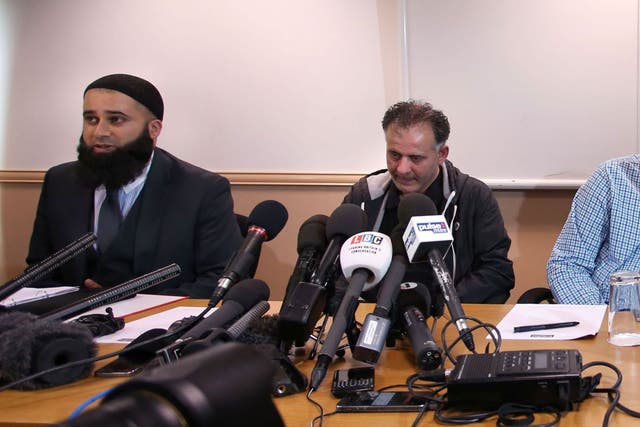The husbands of three British sisters who disappeared in the Middle East and are feared to have gone to Syria with their nine children broke down in tears Tuesday as they appealed for their families to come home. 