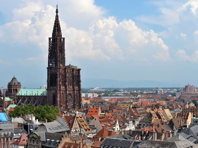 The raids took place in Strasbourg where the city's historic Christmas market is due to take place