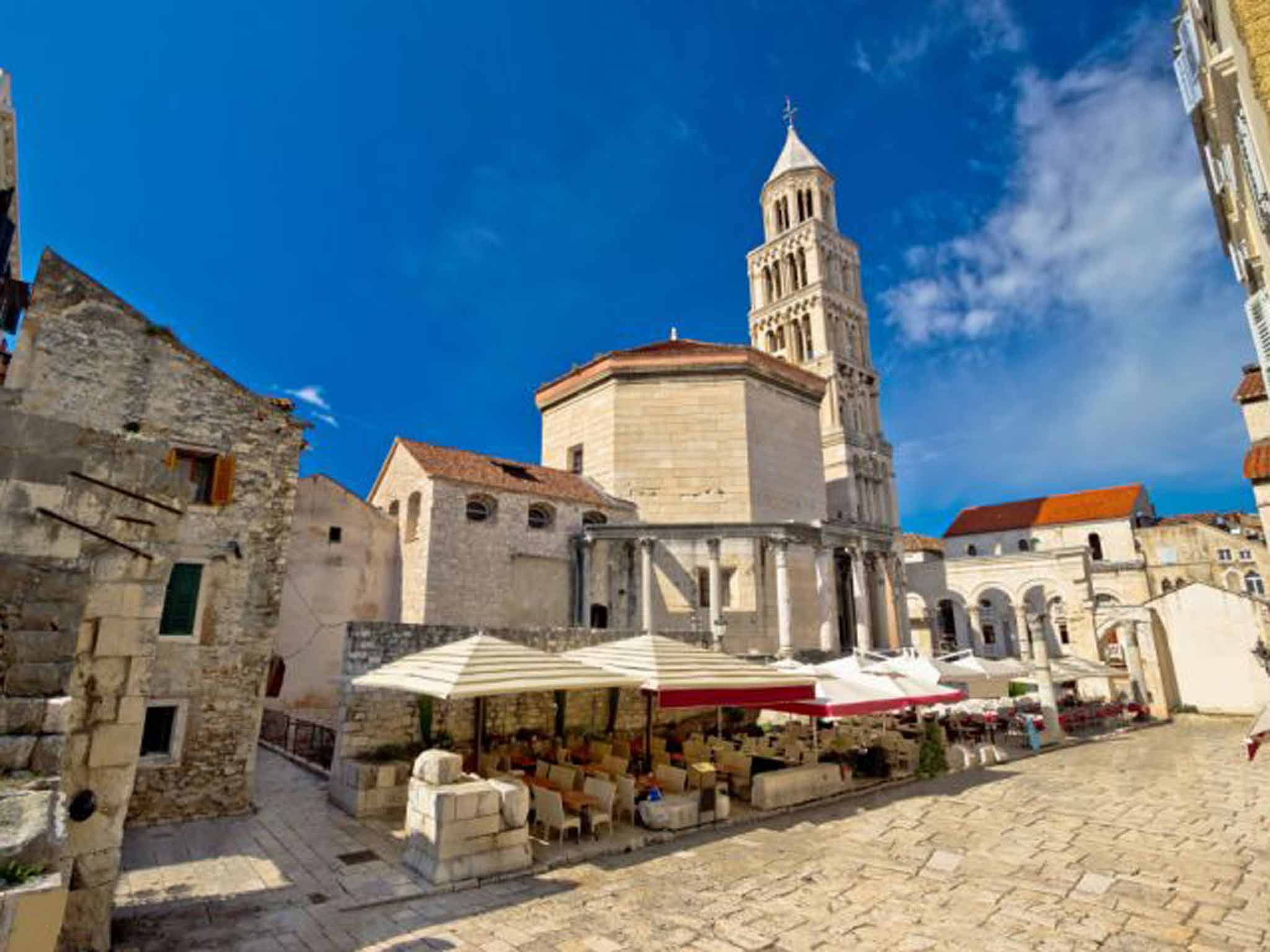 Roman ruins and cathedral in Split