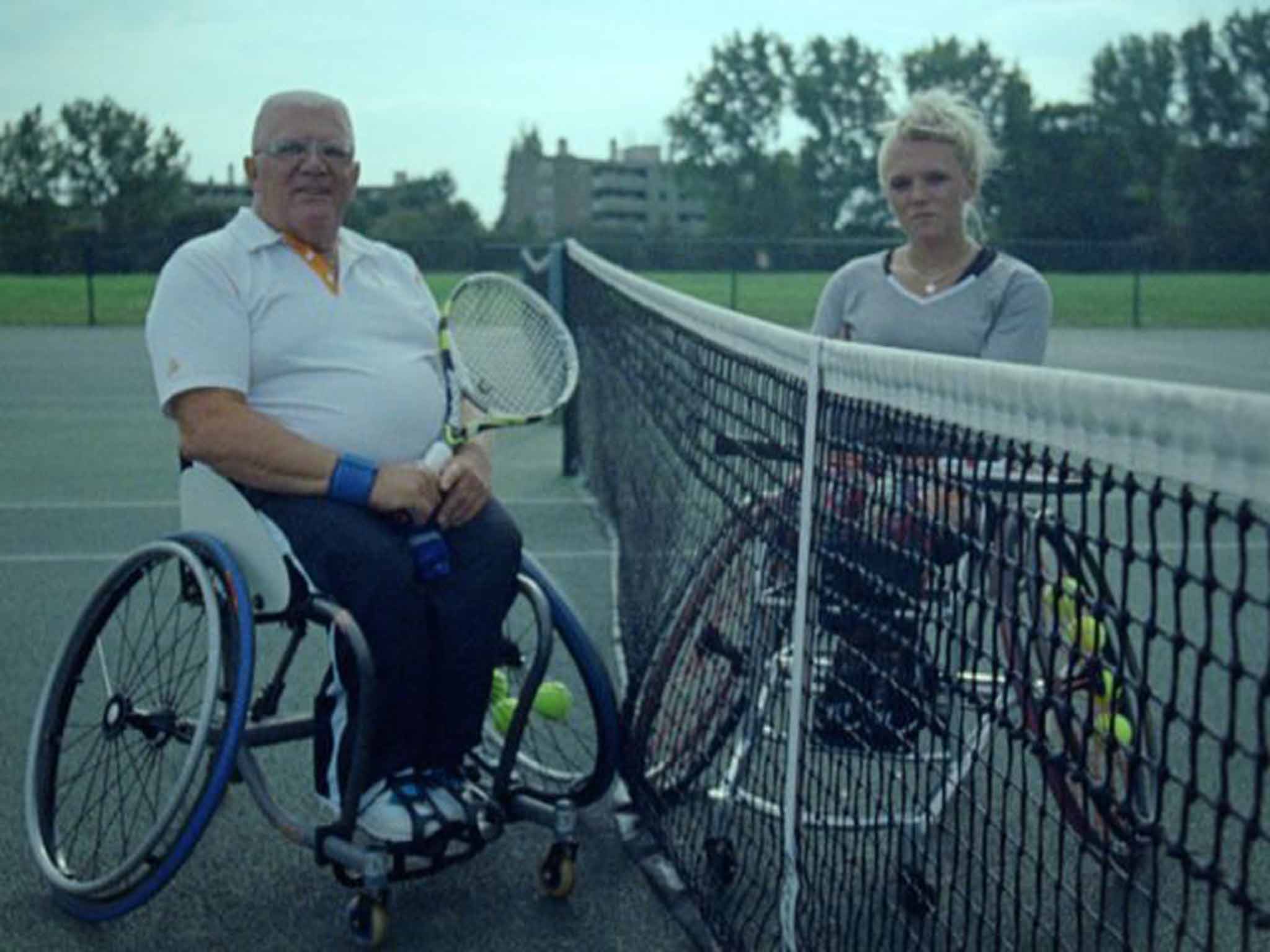 Jordanne Whiley and her father, Keith, who won a bronze medal in the 1984 Paralympics