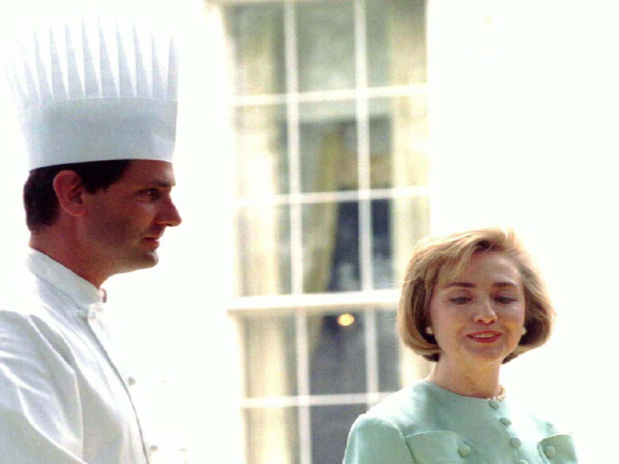 Walter Scheib and Hillary Clinton in 1997