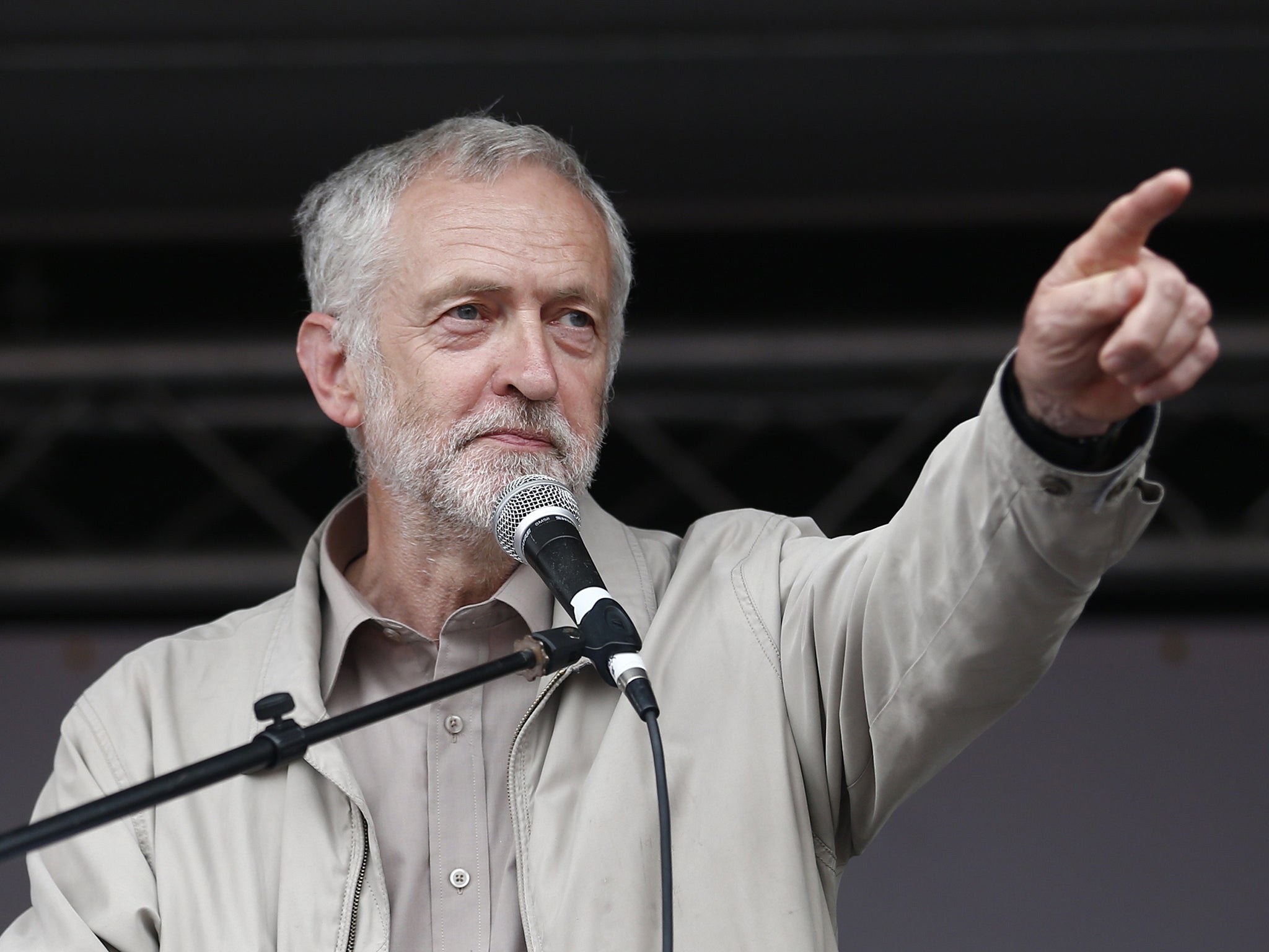 Labour MP Jeremy Corbyn speaking to protesters at the anti-austerity march in London at the weekend. Analysis by a social data intelligence company shows that Corbyn is getting vastly more mentions on social media than the other three candidates combined