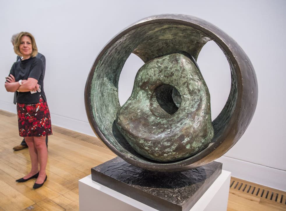 Barbara Hepworth’s ‘Sphere with inner form’ from the 1960s at the Tate Britain exhibition